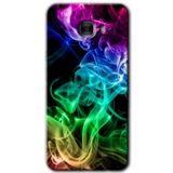 MRCİLETİSİM mrc175488 Smoke Colorful Kılıf HD Desen Baskılı Arka Kapak + Temperli Cam Samsung Galaxy C9 Pro ile uyumlu