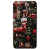 MRCİLETİSİM mrc175503 Happy New Year Kılıf HD Desen Baskılı Arka Kapak + Temperli Cam Samsung Galaxy C9 Pro ile uyumlu