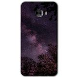 MRCİLETİSİM mrc175525 Gece Galaksi Kılıf HD Desen Baskılı Arka Kapak + Temperli Cam Samsung Galaxy C9 Pro ile uyumlu