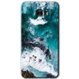 MRCİLETİSİM mrc175527 Deniz Kıyısı Kılıf HD Desen Baskılı Arka Kapak + Temperli Cam Samsung Galaxy C9 Pro ile uyumlu