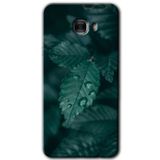 MRCİLETİSİM mrc175529 Yağmurlu Yaprak Kılıf HD Desen Baskılı Arka Kapak + Temperli Cam Samsung Galaxy C9 Pro ile uyumlu