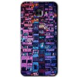 MRCİLETİSİM mrc175537 Şehir Görünümü Kılıf HD Desen Baskılı Arka Kapak + Temperli Cam Samsung Galaxy C9 Pro ile uyumlu