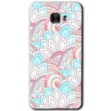 MRCİLETİSİM mrc175543 Çin Mandala 1 Kılıf HD Desen Baskılı Arka Kapak + Temperli Cam Samsung Galaxy C9 Pro ile uyumlu