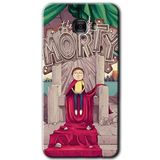 MRCİLETİSİM mrc175560 Morty Kılıf HD Desen Baskılı Arka Kapak + Temperli Cam Samsung Galaxy C9 Pro ile uyumlu
