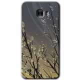 MRCİLETİSİM mrc175574 Branches Flowers Kılıf HD Desen Baskılı Arka Kapak + Temperli Cam Samsung Galaxy C9 Pro ile uyumlu