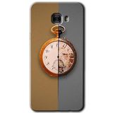 MRCİLETİSİM mrc175590 Clocks Artwork Kılıf HD Desen Baskılı Arka Kapak + Temperli Cam Samsung Galaxy C9 Pro ile uyumlu