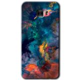 MRCİLETİSİM mrc175592 Color Storm Kılıf HD Desen Baskılı Arka Kapak + Temperli Cam Samsung Galaxy C9 Pro ile uyumlu
