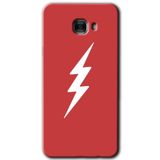 MRCİLETİSİM mrc175601 Flash Logo Kılıf HD Desen Baskılı Arka Kapak + Temperli Cam Samsung Galaxy C9 Pro ile uyumlu