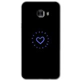 MRCİLETİSİM mrc175603 Heart Strokes Kılıf HD Desen Baskılı Arka Kapak + Temperli Cam Samsung Galaxy C9 Pro ile uyumlu