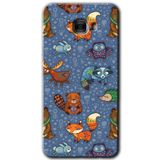 MRCİLETİSİM mrc175609 Animals Funny Kılıf HD Desen Baskılı Arka Kapak + Temperli Cam Samsung Galaxy C9 Pro ile uyumlu