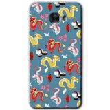 MRCİLETİSİM mrc175614 Funky Dragon Kılıf HD Desen Baskılı Arka Kapak + Temperli Cam Samsung Galaxy C9 Pro ile uyumlu