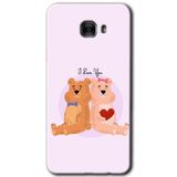 MRCİLETİSİM mrc175638 Sevgili Ayıcık Kılıf HD Desen Baskılı Arka Kapak + Temperli Cam Samsung Galaxy C9 Pro ile uyumlu
