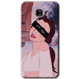 MRCİLETİSİM mrc175641 Bad Girl Kılıf HD Desen Baskılı Arka Kapak + Temperli Cam Samsung Galaxy C9 Pro ile uyumlu