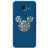 MRCİLETİSİM mrc175670 Mickey Kılıf HD Desen Baskılı Arka Kapak + Temperli Cam Samsung Galaxy C9 Pro ile uyumlu