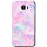 MRCİLETİSİM mrc175671 Pembe Kılıf HD Desen Baskılı Arka Kapak + Temperli Cam Samsung Galaxy C9 Pro ile uyumlu