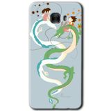 MRCİLETİSİM mrc175680 Snake Friendship Kılıf HD Desen Baskılı Arka Kapak + Temperli Cam Samsung Galaxy C9 Pro ile uyumlu