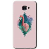 MRCİLETİSİM mrc175763 Flamingo Kılıf HD Desen Baskılı Arka Kapak + Temperli Cam Samsung Galaxy C9 Pro ile uyumlu