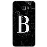 MRCİLETİSİM mrc175770 Siyah Mermer Desenli B Harfi Kılıf HD Desen Baskılı Arka Kapak + Temperli Cam Samsung Galaxy C9 Pro Kılıf HD Desen Baskı Arka Kapak + Temperli Cam ile uyumlu