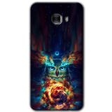 MRCİLETİSİM mrc175816 Ballı Baykuş Kılıf HD Desen Baskılı Arka Kapak + Temperli Cam Samsung Galaxy C9 Pro ile uyumlu