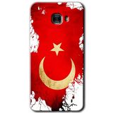 MRCİLETİSİM mrc175854 Türkiyem Kılıf HD Desen Baskılı Arka Kapak + Temperli Cam Samsung Galaxy C9 Pro ile uyumlu