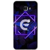 MRCİLETİSİM mrc175863 Dark Neon Yaprak G Harfi Kılıf HD Desen Baskılı Arka Kapak + Temperli Cam Samsung Galaxy C9 Pro ile uyumlu