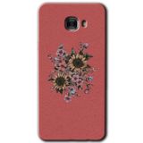 MRCİLETİSİM mrc175878 Retro Çiçek Kılıf HD Desen Baskılı Arka Kapak + Temperli Cam Samsung Galaxy C9 Pro ile uyumlu