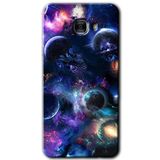 MRCİLETİSİM mrc175925 Gezegen Karışımı Kılıf HD Desen Baskılı Arka Kapak + Temperli Cam Samsung Galaxy C9 Pro ile uyumlu