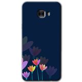 MRCİLETİSİM mrc175929 Çizim Çiçekleri Kılıf HD Desen Baskılı Arka Kapak + Temperli Cam Samsung Galaxy C9 Pro ile uyumlu