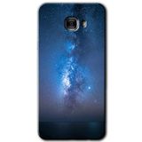 MRCİLETİSİM mrc175933 Samanyolu Kılıf HD Desen Baskılı Arka Kapak + Temperli Cam Samsung Galaxy C9 Pro ile uyumlu