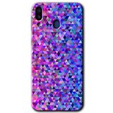 MRCİLETİSİM mrc176170 Pixel Mozaik Kılıf HD Desen Baskılı Arka Kapak + Temperli Cam Samsung Galaxy M10 ile uyumlu