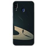 MRCİLETİSİM mrc176549 Space Planet Kılıf HD Desen Baskılı Arka Kapak + Temperli Cam Samsung Galaxy M10s ile uyumlu