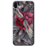 MRCİLETİSİM mrc176600 kelebek Ömrü Kılıf HD Desen Baskılı Arka Kapak + Temperli Cam Samsung Galaxy M10s ile uyumlu