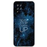 MRCİLETİSİM mrc177692 Stars Wallpaper Kılıf HD Desen Baskılı Arka Kapak + Temperli Cam Samsung Galaxy M12 ile uyumlu