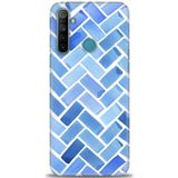 MRCİLETİSİM (mrc179) Tam Ekran Koruyucu Kılıf HD Baskılı Kılıf Mavi Realme 5i ile uyumlu