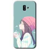 MRCİLETİSİM mrc183363 Happy Girl Kılıf HD Desen Baskılı Arka Kapak Samsung Galaxy J6 Plus ile uyumlu