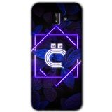 MRCİLETİSİM mrc183574 Dark Neon Yaprak Ö Harfi Kılıf HD Desen Baskılı Arka Kapak Samsung Galaxy J6 Plus ile uyumlu