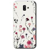 MRCİLETİSİM mrc183576 Mat Çiçek Kılıf HD Desen Baskılı Arka Kapak Samsung Galaxy J6 Plus ile uyumlu