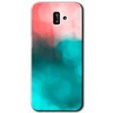 MRCİLETİSİM mrc183644 Flu Işık Kılıf HD Desen Baskılı Arka Kapak + Temperli Cam Samsung Galaxy J6 Plus ile uyumlu