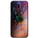 MRCİLETİSİM mrc183802 Çiçek Motif Kılıf HD Desen Baskılı Arka Kapak + Temperli Cam Samsung Galaxy J6 Plus ile uyumlu