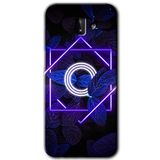 MRCİLETİSİM mrc184123 Dark Neon Yaprak O Harfi Kılıf HD Desen Baskılı Arka Kapak + Temperli Cam Samsung Galaxy J6 Plus ile uyumlu