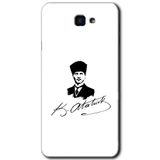 MRCİLETİSİM mrc185187 Kemal Atatürk İmza Kılıf HD Desen Baskılı Arka Kapak Samsung Galaxy J7 Prime 2 ile uyumlu