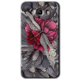 MRCİLETİSİM mrc185950 kelebek Ömrü Kılıf HD Desen Baskılı Arka Kapak + Temperli Cam Samsung Galaxy J7 2016 ile uyumlu