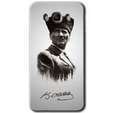 MRCİLETİSİM mrc186294 Mustafa Kemal Atatürk Kılıf HD Desen Baskılı Arka Kapak + Temperli Cam Samsung Galaxy J7 2016 ile uyumlu