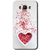 MRCİLETİSİM mrc186381 Kalpli Şekerleme Kılıf HD Desen Baskılı Arka Kapak + Temperli Cam Samsung Galaxy J7 2016 ile uyumlu