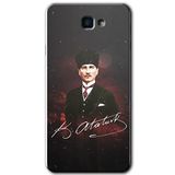 MRCİLETİSİM mrc187388 Kemal Atatürk Kılıf HD Desen Baskılı Arka Kapak + Temperli Cam Samsung Galaxy J7 Prime ile uyumlu