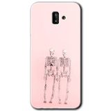 MRCİLETİSİM mrc187495 Yaşayan Çift Kılıf HD Desen Baskılı Arka Kapak + Temperli Cam Samsung Galaxy J8 ile uyumlu