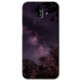 MRCİLETİSİM mrc187625 Gece Galaksi Kılıf HD Desen Baskılı Arka Kapak + Temperli Cam Samsung Galaxy J8 ile uyumlu