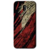 MRCİLETİSİM mrc187715 Kumaş Deseni 6 Kılıf HD Desen Baskılı Arka Kapak + Temperli Cam Samsung Galaxy J8 ile uyumlu