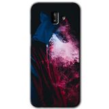 MRCİLETİSİM mrc187778 Smoke Kılıf HD Desen Baskılı Arka Kapak + Temperli Cam Samsung Galaxy J8 ile uyumlu