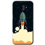 MRCİLETİSİM mrc188135 Space Smoke Kılıf HD Desen Baskılı Arka Kapak Samsung Galaxy J8 ile uyumlu